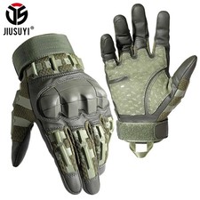 Tactical Full Finger Gloves TouchScreen PU Leather Combat Shooting Hunting Airso