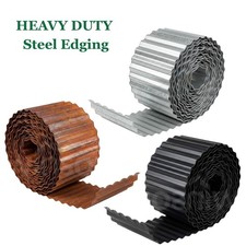 Heavy Duty Steel Lawn Edging Flexible Metal Border for Flower Beds Paths Garden