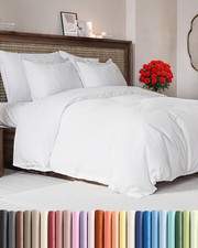 White King Size Duvet Cover Extra Soft Lightweight 104 x 90 with Zipper