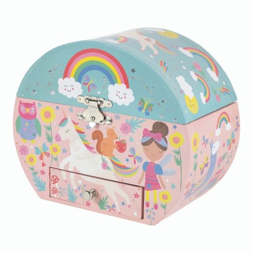 Floss & Rock Jewellery Box Dancing Unicorn Oval