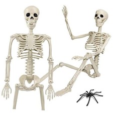 36" Skeleton Halloween Decorations, 3ft Life Size Human Skeleton with 1 PCS