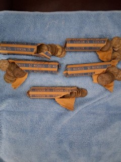 LOT OF 200 Wartime Silver Nickels 35% Mixed 1943 1944 1945 rolls