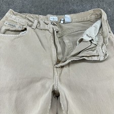 VINTAGE Calvin Klein Jeans Mens 32x32 Beige Easy Fit Straight Relaxed Khaki Y2K