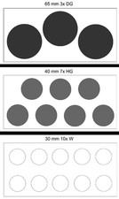 Lichtdämmfolie Lichtstreufolie  Kreise,  Lichtreduktion Diffusorfolie für LED