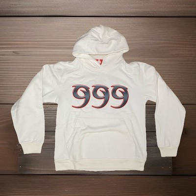 Large Vlone x Juice WRLD Blade Hoodie White Long Sleeve Heavyweight Streetwear