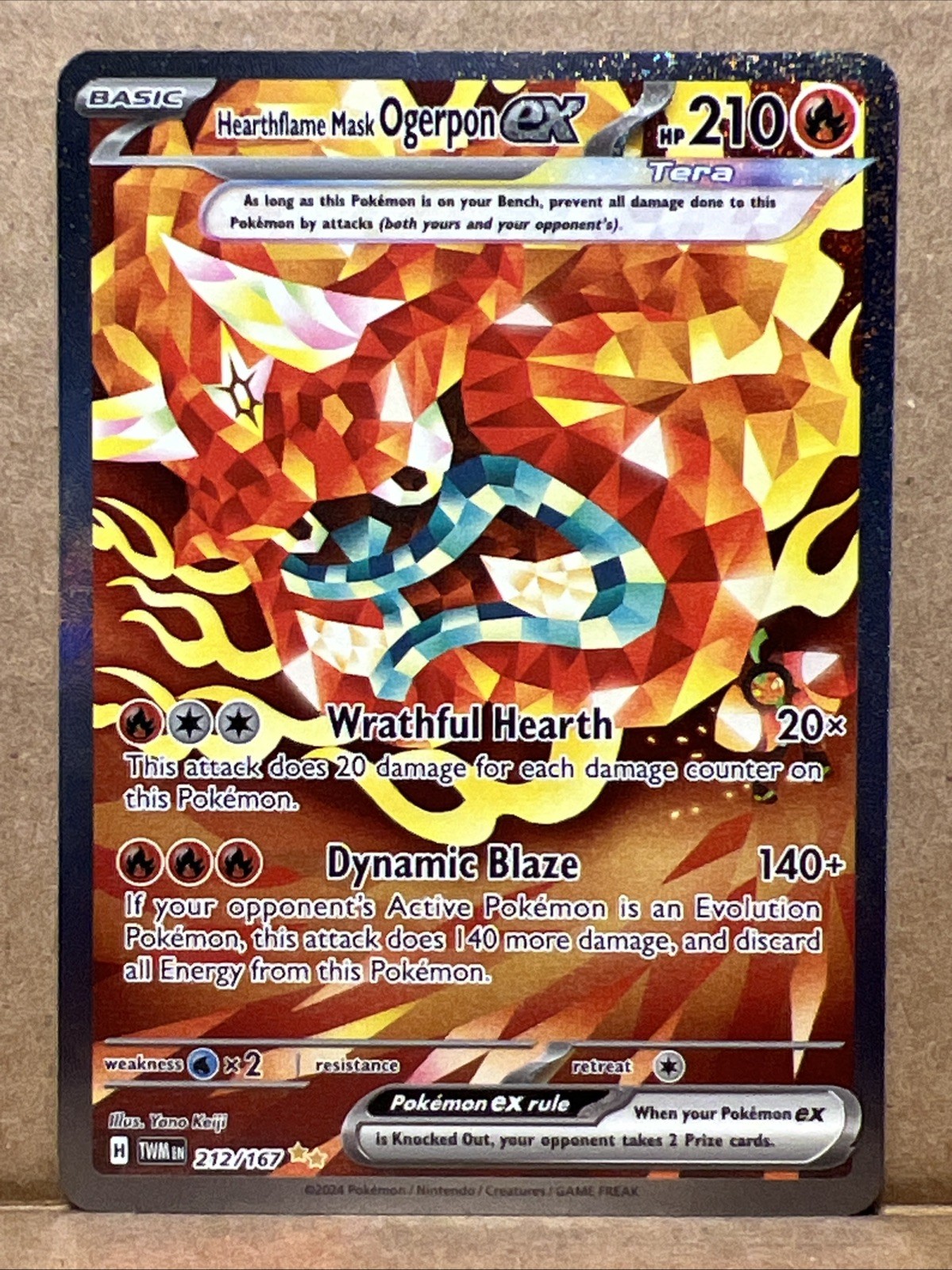 Hearthflame Mask Ogerpon ex 212/167 Sv06: Twilight Masquerade Holo