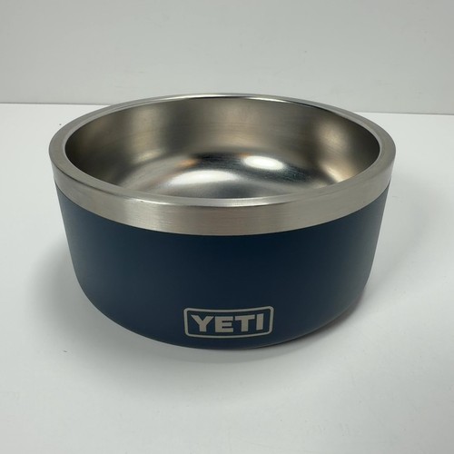 YETI Boomer 4 Dog Bowl Stainless Steel Navy Blue Pet Supplies for Dogs Used