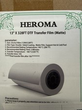 A3 DTF Transfer Film Roll Glossy 13in x 328ft Cold/Hot Peel Paper Direct Large