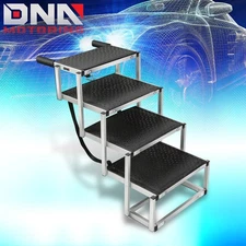 Portable 4-Step Dog Ramp Folding Non-Slip Pet Ladder Stairs for Truck SUV Car