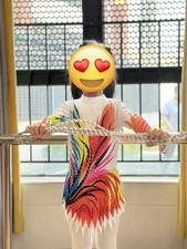 Rhythmic Gymnastics Performance Leopard Cheerleader Costume for Children 140