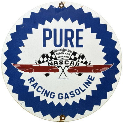 #ad #ad VINTAGE PURE GASOLINE PORCELAIN SIGN GAS STATION PUMP PLATE MOTOR OIL SERVICE $122.38