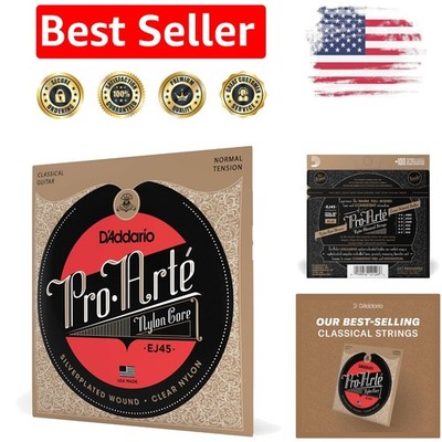 D'Addario Pro Arte Nylon Strings - Warm Tone & Responsive Playability for Guitar