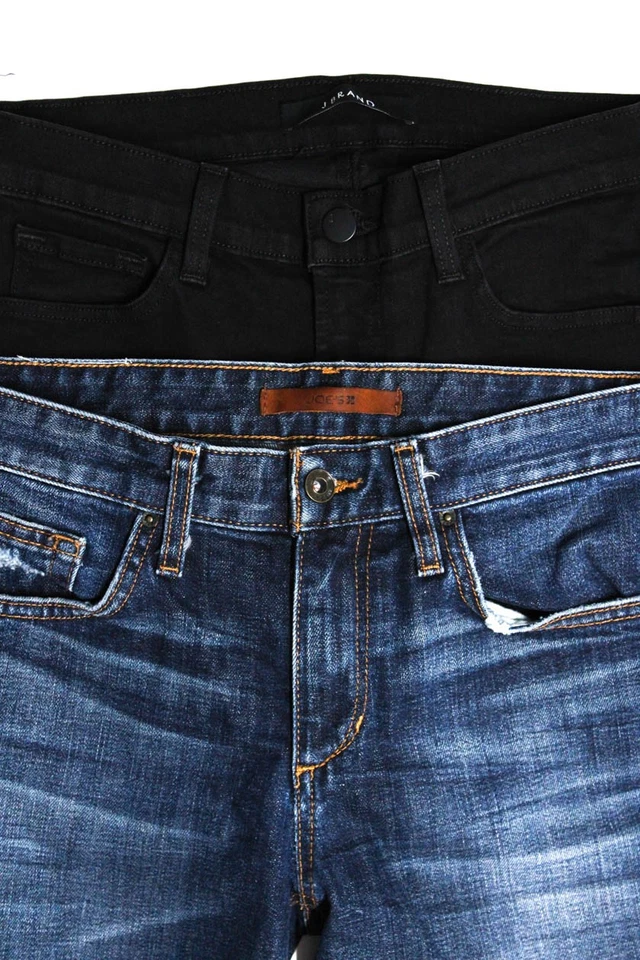 Pantalones de mezclilla J Brand Joes para mujer ajustados de algodón con botones negros talla 27 EUR lote 2 Foto 2 de 4