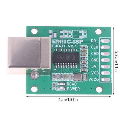 AU6438BS USB B Mobile Phone Flash Repair Device for Unlocking via EMMC ISP
