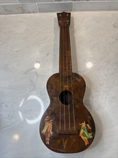 Vintage Lisa Hard Plastic Ukulele Bakelite Brown 1950's Made In U.S.A.
