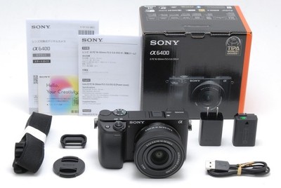 [OPEN BOX GOOD] SONY A6400 ILCE-6400Y schwarz mit SELP1650 SEL55210 aus JAPAN