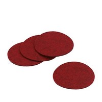 4Er Set Glasuntersetzer Aus Filz, 10 Cm, Altrot