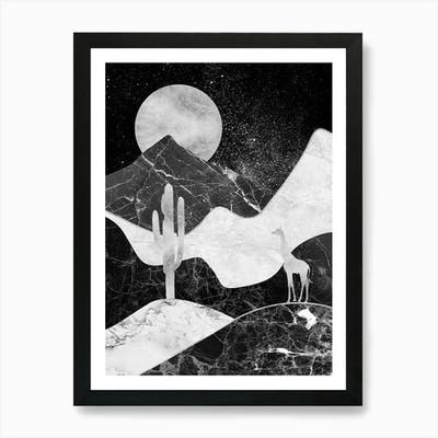 Cactus In The Desert 1 Art Print Framed Wall Art Poster Canvas Print Picture