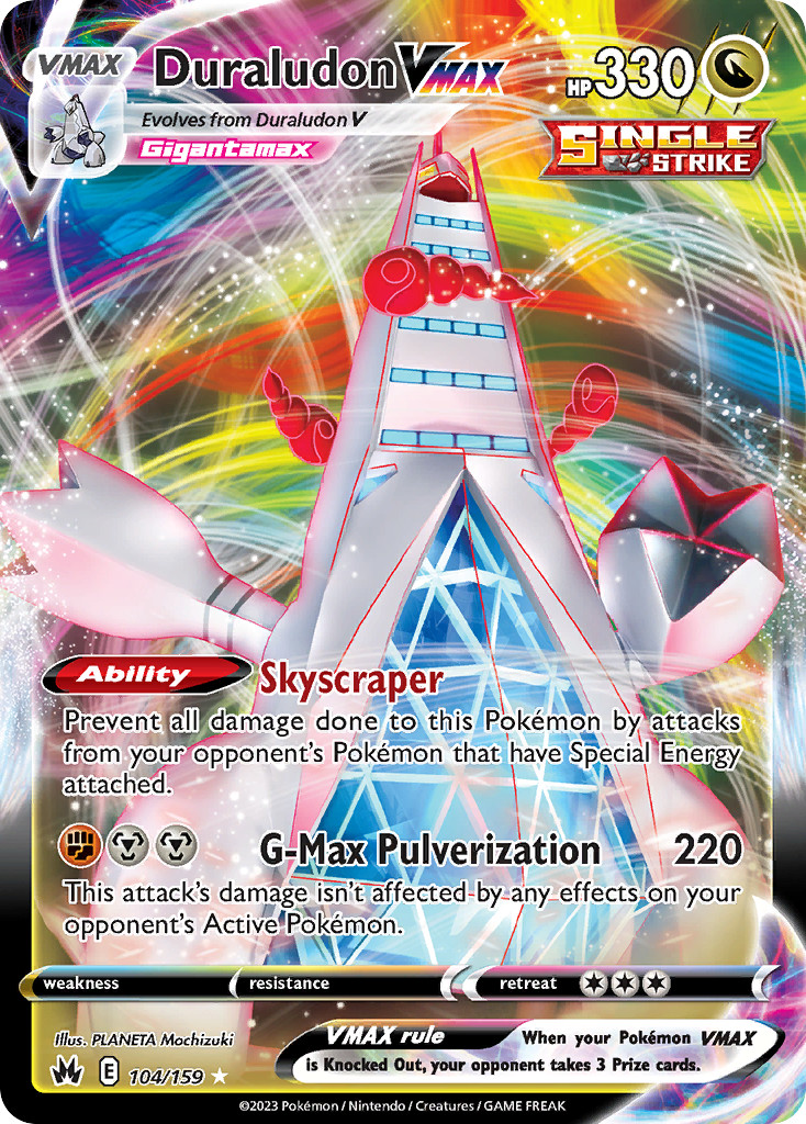 Pokemon Crown Zenith Full Art Duraludon VMAX 104/159 - Near Mint (NM)