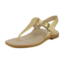 Vionic Cora Womens Sandals Gold Metallic Leather