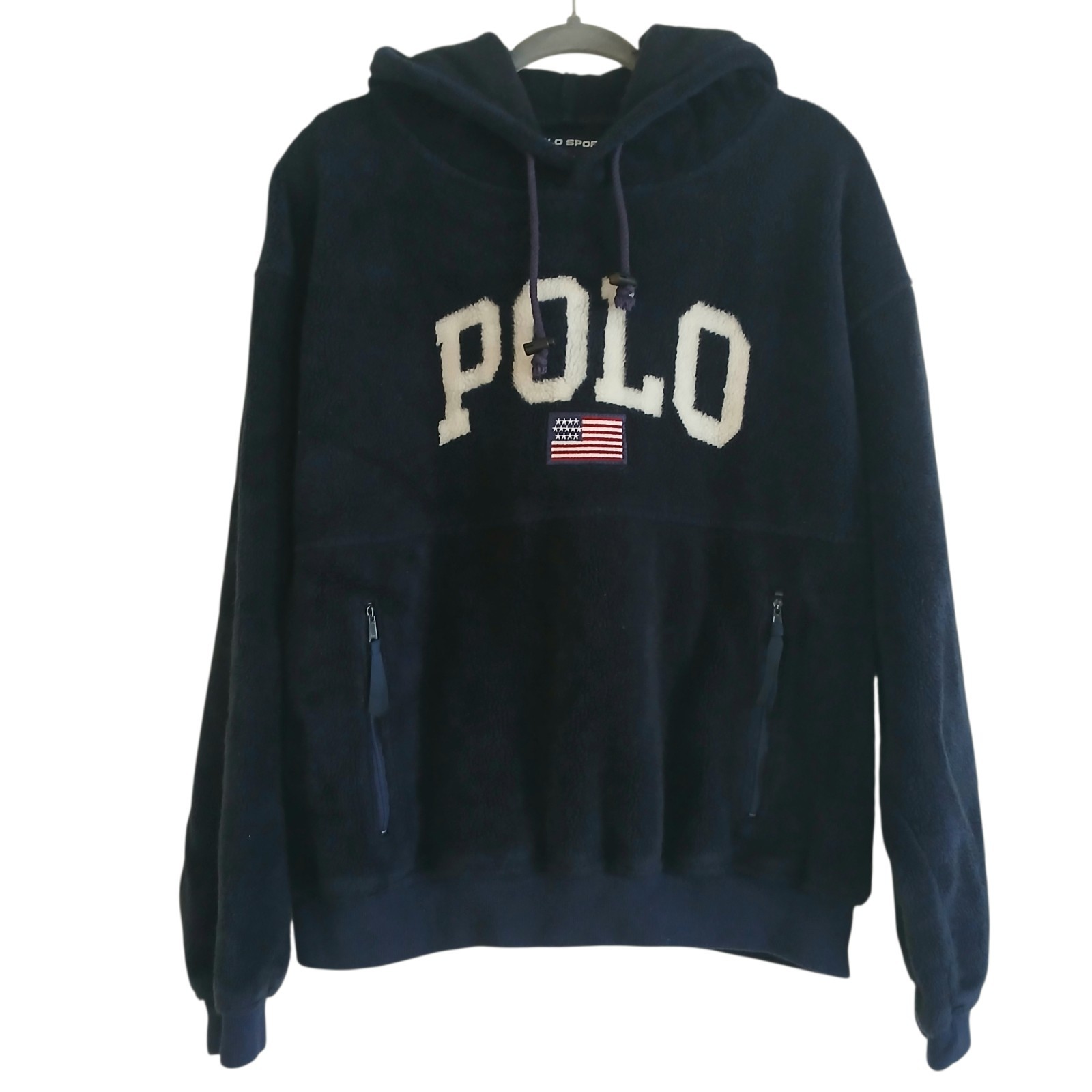 VTG POLO SPORT RALPH LAUREN Navy Fleece Hoodie Men
