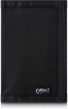 Men s Nylon Trifold RFID Wallet with ID Window, Slim Security Black Card Cash