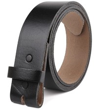 Belt for buckle men Snap on Strap Full Grain One Piece Leather no buckle,1 1/...