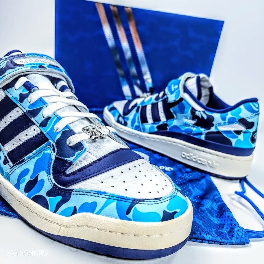Size 13 - BAPE x adidas Forum 84 Low 30th Anniversary - Blue for