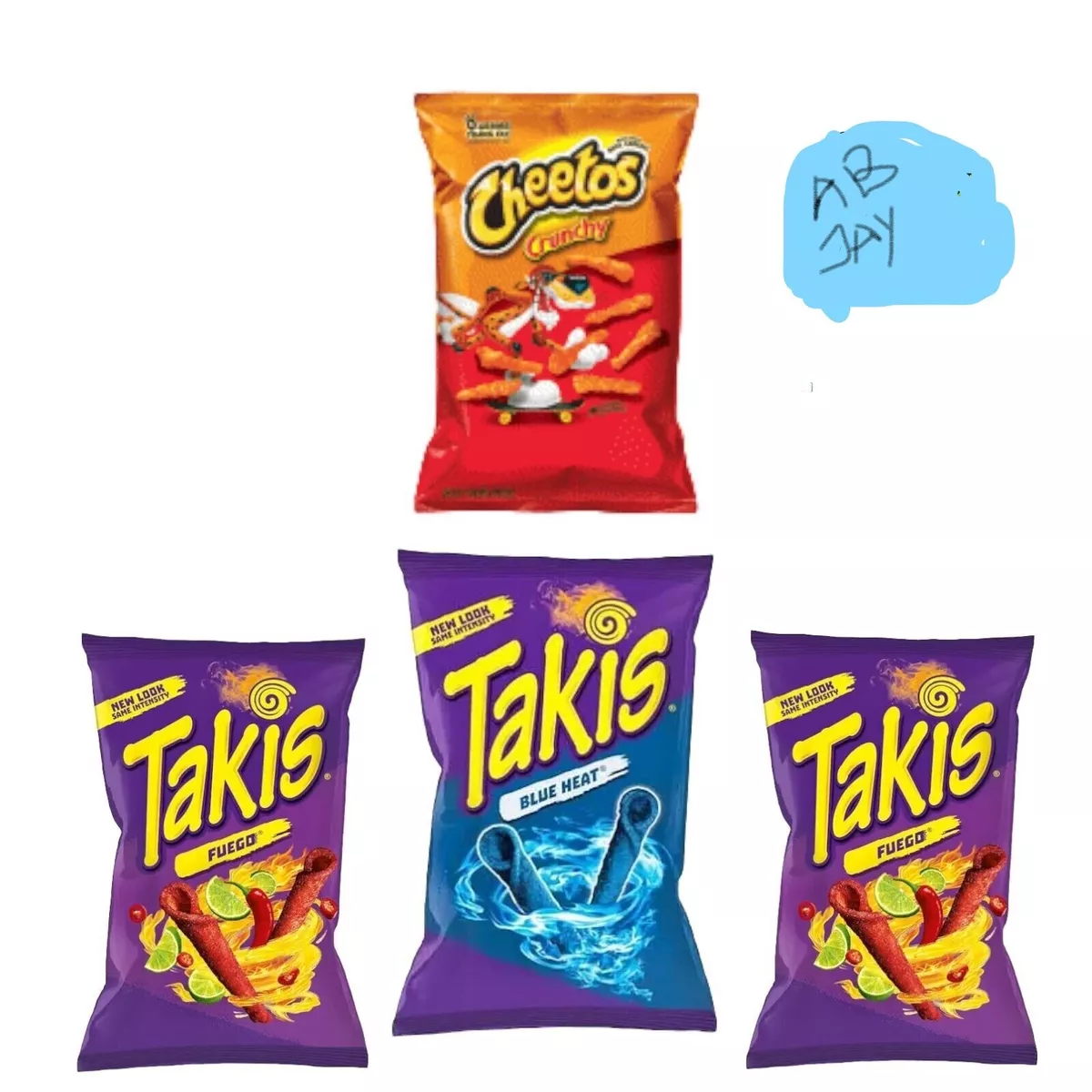 Takis Fuego Hot Chilli Crunchy Crisps Snacks Chips American Blue Heat  Cheetos