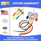 A/C AC Air Conditioner Car Kit Pump Manifold Gauge Air Vacuum Tester HVAC
