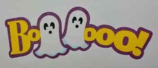Boo Title Halloween Die Cut Scrapbook Embellishment Card Junk Journal Ghost