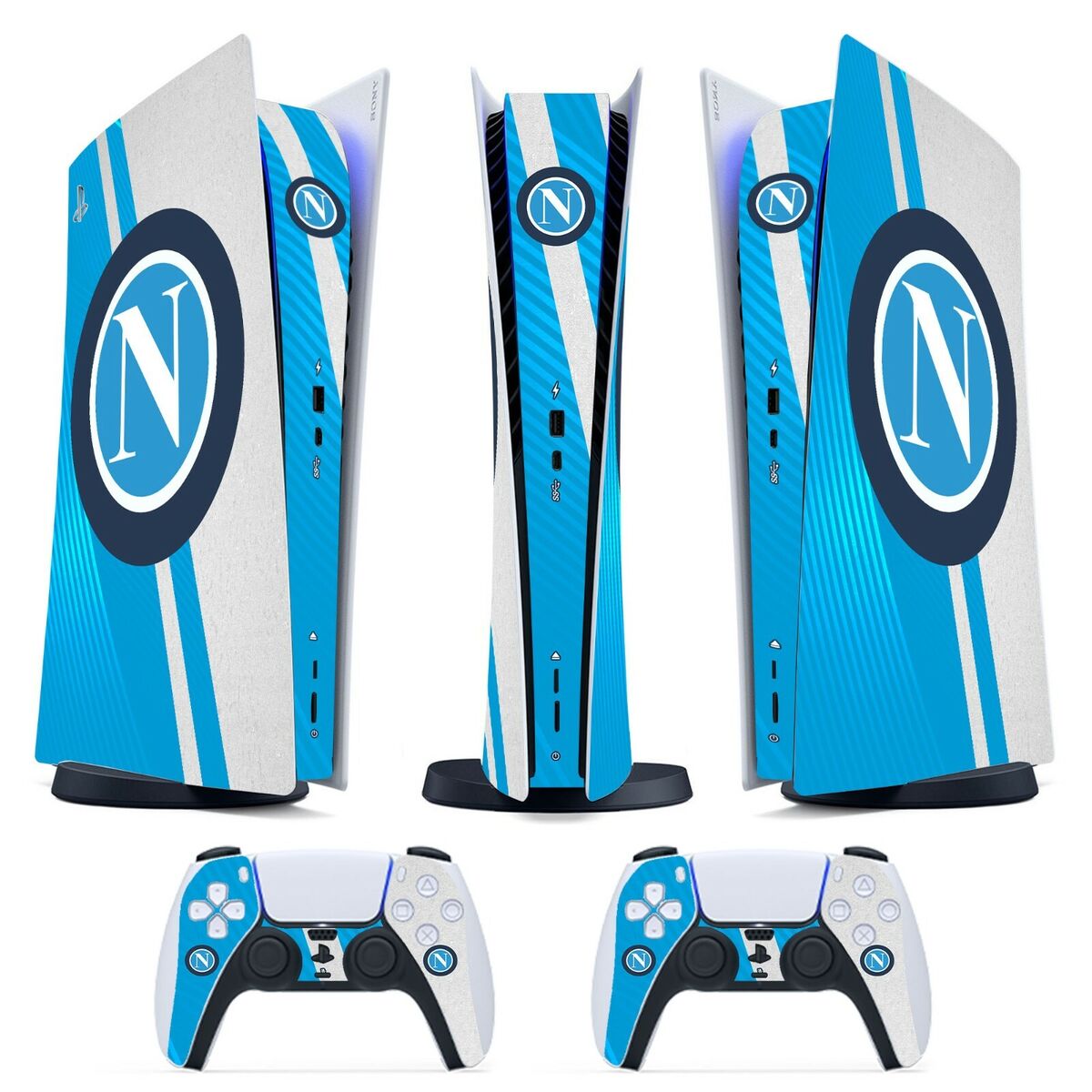 Skin PS5 Digital / Disk - NAPOLI SCUDETTO - Cover Adesiva Vinile Satinato HD