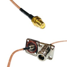 RG316 RP-SMA FEMALE to N Female Flange O-Ring RF Cable Rapid-SHIP LOT