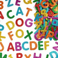 READY 2 LEARN Glitter Foam Stickers - Alphabet - Pack of 156 Letters - Multi