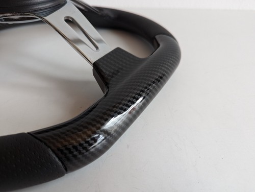 Steering Wheel Flat Carbon Look Leather fits For Land Rover defender 36 splines - Picture 15 of 17