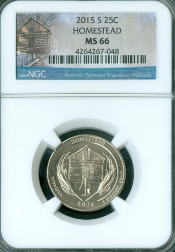 2015 S HOMESTEAD QUARTER NGC MS66 PQ    *