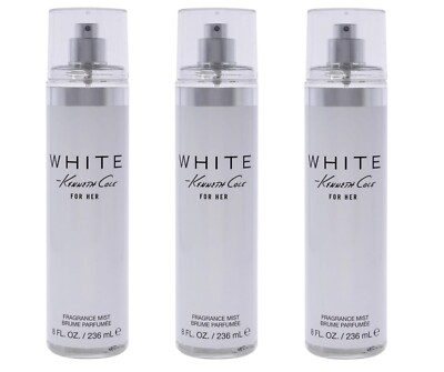 *PACK OF 3* KENNETH COLE WHITE for Her Fragrance Body Mist for Women 8 oz 236 ml