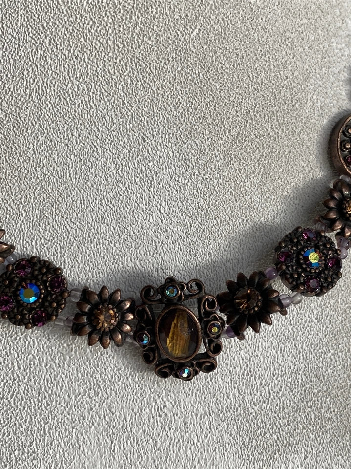 Pendientes Collar Park Lane Cobre Ciao Bella Púrpura Pavo Real Perlas de Agua Dulce Foto 3 de 4