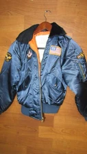 Vintage 80's Kids Air Force flight bomber jacket with patches Top Gun