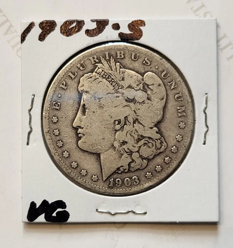 Rare VG  1903-S $1  Morgan Silver Dollar, Very Original, No Issues - C9721