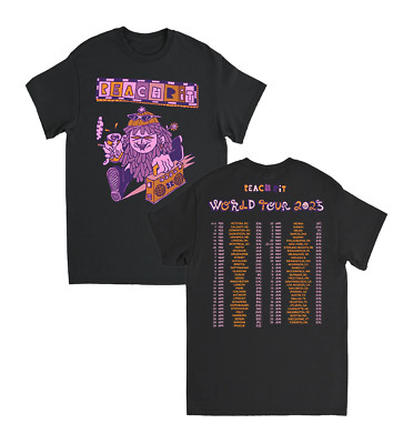 Peach Pit Band World Tour 2025 T Shirt S_5XL Cotton Black All Size Shirt BT357