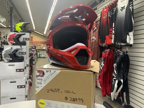 Fox Racing V1 Helmet Large Toxsyk 29659-110-L - Picture 4 of 4