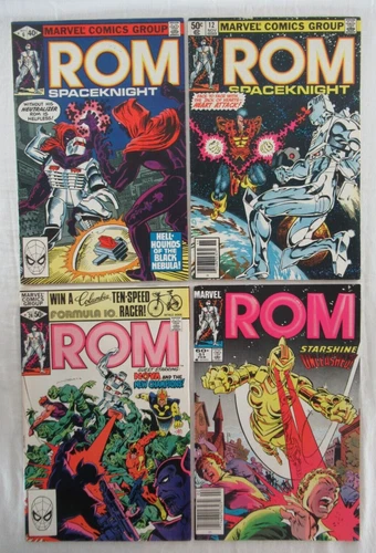 ROM Space Knight Mixed Lot of 4 Marvel Comics 1980 Nova Appearance