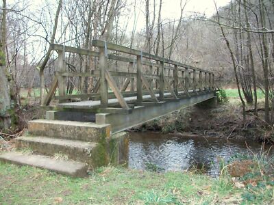 Photo 12x8 Bridge over River Riccal Pockley Steel girder and timber decked c2012