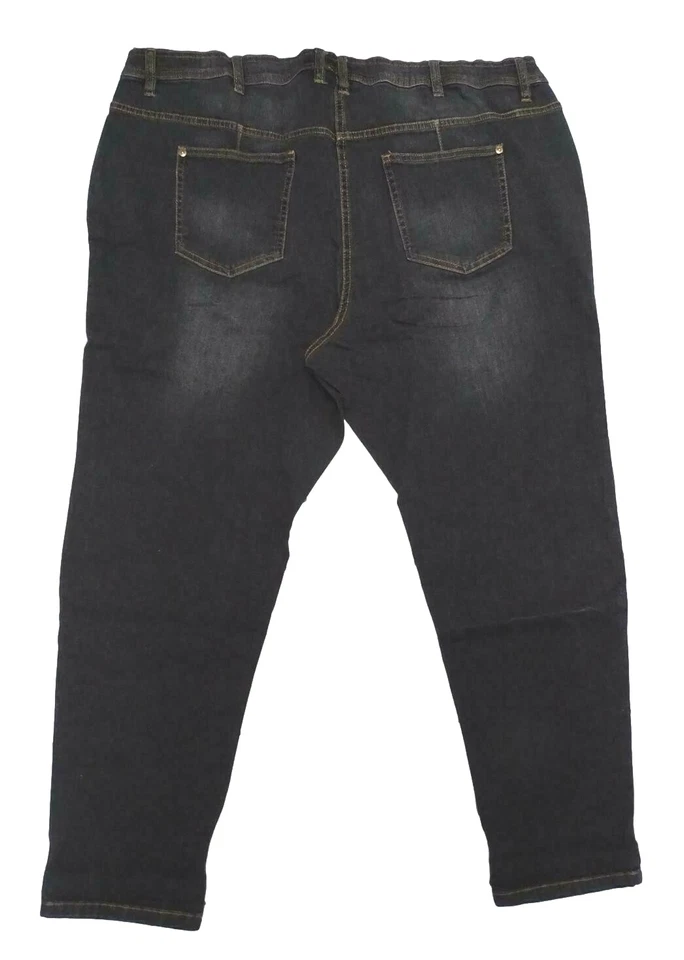 NEU Übergröße Damen Stretch Jeans Hose mit Bunderweiterung in dunkel grau Gr. 54 - Bild 3 von 3