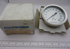 ASHCROFT 35 1009 AW 02B 60 , PRESSURE GAUGE 3-1/2" 0-60 PSI 1/4" NPT BACK, 0881A