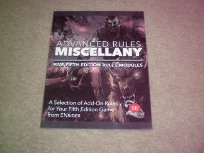 Advanced Rules Miscellany by En Publishing for 5E RPG Games Very Good Condition