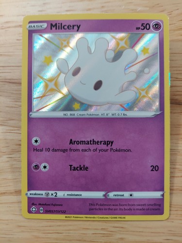 Milcery SHINY SV057/SV122 Shining Fates NM Holo Foil Rare Pokemon Card