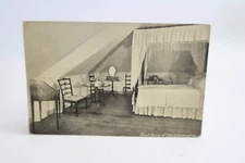 Bed Room of Mrs. Washington Leet Brothers Vintage Postcard RPPC Black & White