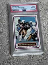1980 TOPPS FOOTBALL CARD PSA 8 AFC CHAMPIONSHIP PITTSBURGH STEELERS FRANCO
